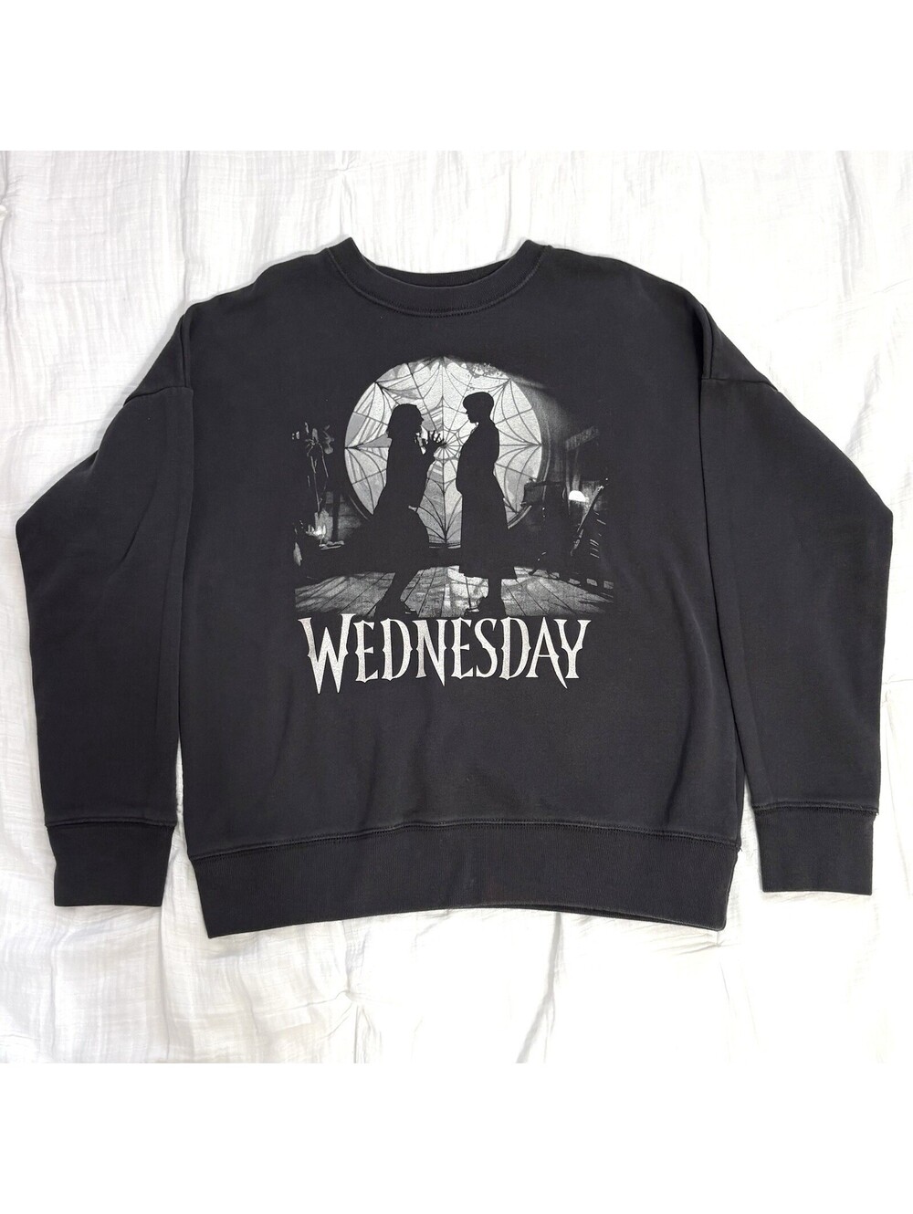 Abercrombie Kids Sweatshirt Wednesday Addams Pullover Crewneck Sz 9-10